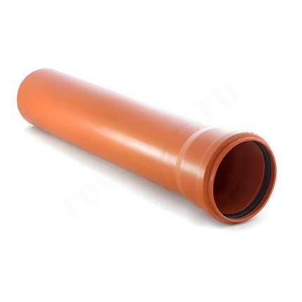 Труба канализационная RTP DN110 x 3,4 PN0,5L1м, PP-H, оранжевая