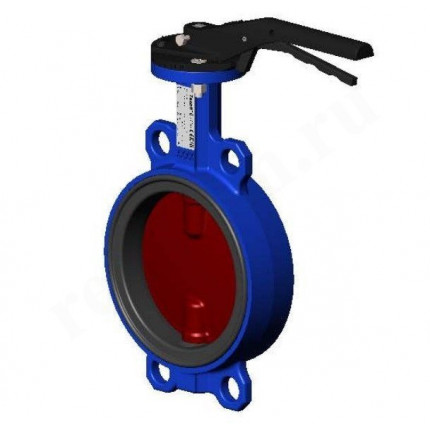 Затвор дисковый межфланц. DN100, PN16, Tecofi VPI4448 02, чугун, с рычагом